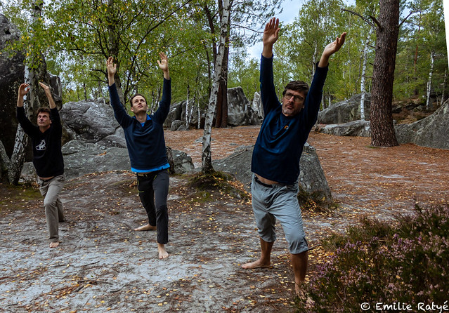 machapuchare yoga escalade forêt de fontainebleau